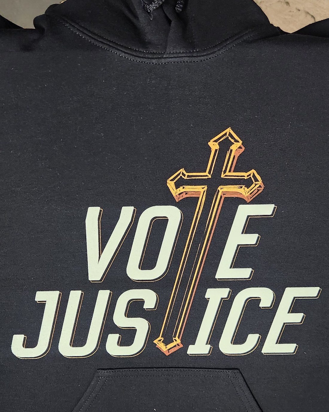 Vote Justice civic engagement hoodie